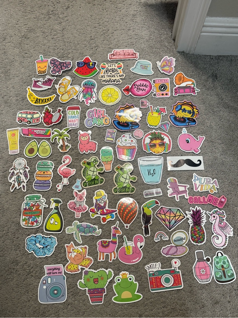 Super cute and fun sticker pack with 68 stickers!!